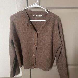 Cozy Brown Button-Up Cardigan